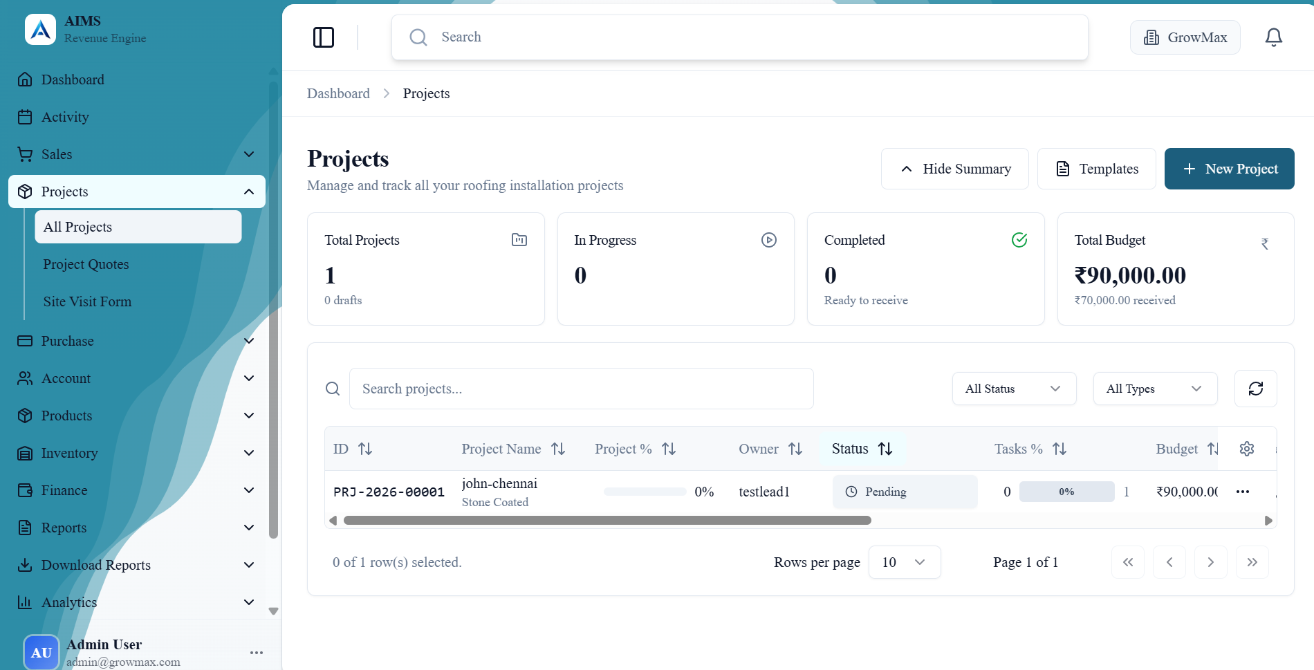 Roofing Project Management